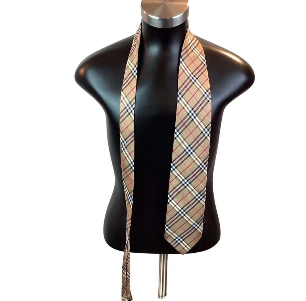 Burberry London Vintage Nova Check Silk Necktie